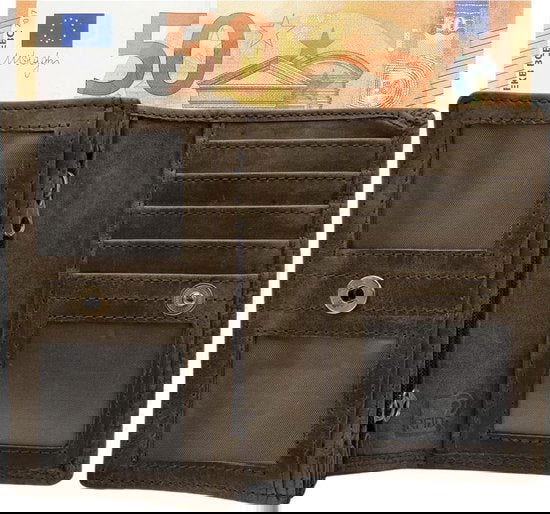 Leren portemonnee dames echt leer met croco print compact model - Arrigo.nl