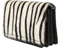 Leren portemonnee dames echt leer met dierenprint klein model dames - Arrigo Leather Goods