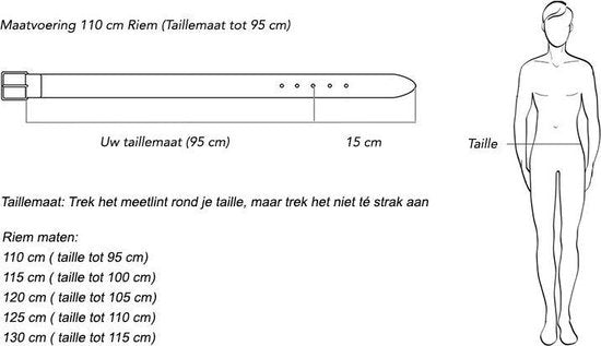 Leren riem 4 cm breed zwart met italiaanse vlag dames - Arrigo.nl