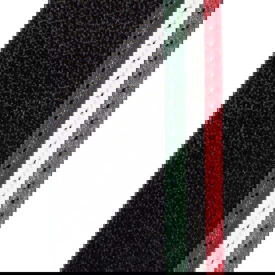 Leren riem 4 cm breed zwart met italiaanse vlag dames - Arrigo.nl