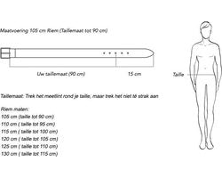 Leren riem 4 cm breed zwart met italiaanse vlag dames - Arrigo.nl