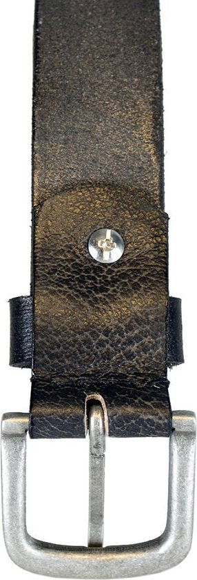 Leren riem antraciet van 3 cm breed dames riem of - Arrigo Leather Goods
