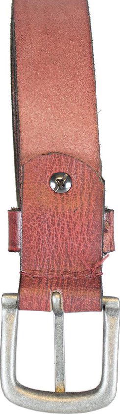 Leren riem bordeaux van 3 cm breed dames riem of - Arrigo Leather Goods