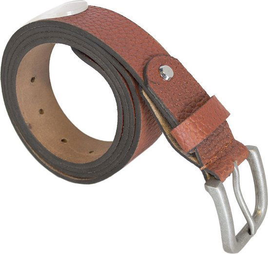 Leren riem bruin van 3 5 cm breed dames riem - Arrigo.nl