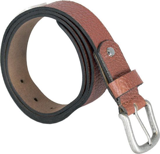 Leren riem bruin van 3 cm breed dames riem of - Arrigo Leather Goods