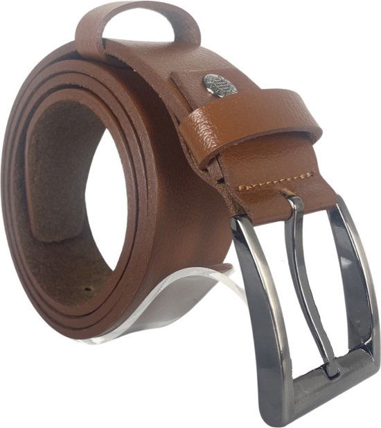 Leren riem cognac 4 cm heren riem lichtbruin leer of - Arrigo Leather Goods