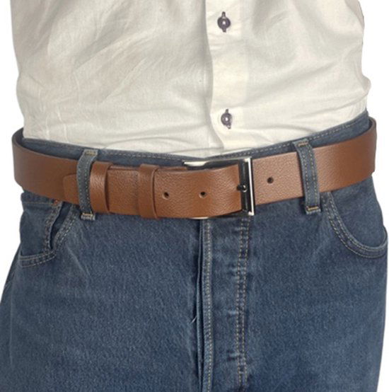 Leren riem cognac 4 cm heren riem lichtbruin leer of - Arrigo Leather Goods