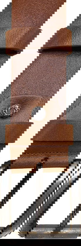 Leren riem cognac kleurig leer 4 5 cm breed casual - Arrigo Leather Goods