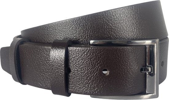 Leren riem donkerbruin 4 cm heren riem bruin leer of - Arrigo Leather Goods