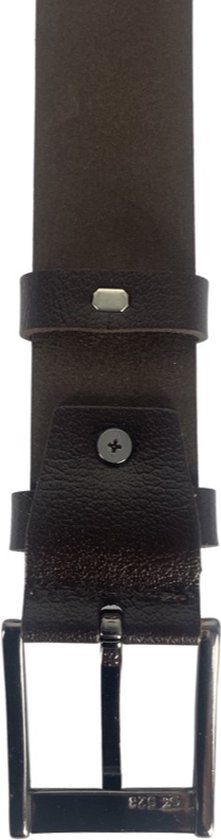 Leren riem donkerbruin 4 cm heren riem bruin leer of - Arrigo Leather Goods