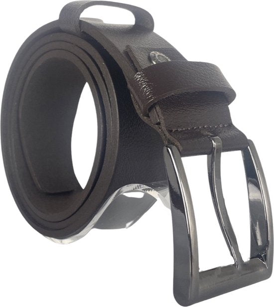 Leren riem donkerbruin 4 cm heren riem bruin leer of - Arrigo Leather Goods