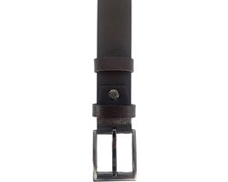 Leren riem donkerbruin 4 cm heren riem bruin leer of - Arrigo Leather Goods