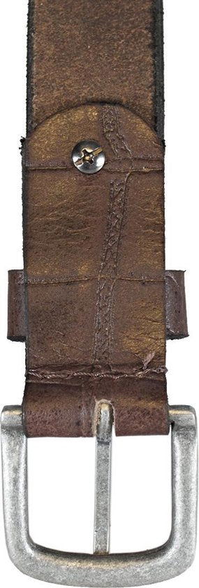 Leren riem donkerbruin van 3 cm breed dames riem of - Arrigo Leather Goods