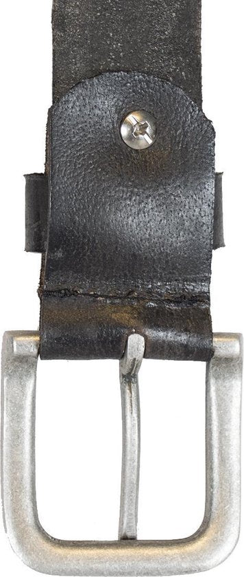 Leren riem donkergrijs van 3 5 cm breed dames riem - Arrigo Leather Goods