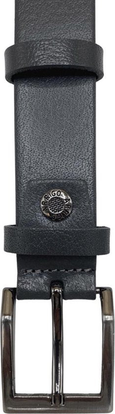 Leren riem grijs 3 cm breed riem heren leer riem - Arrigo Leather Goods