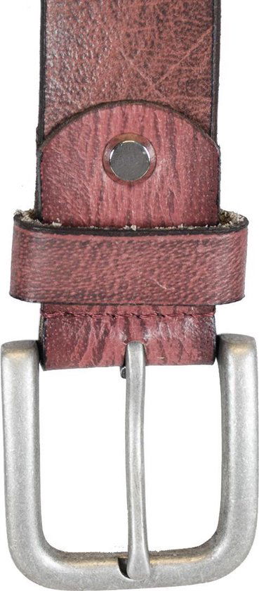 Leren riem roodbruin van 3 5 cm breed dames riem - Arrigo Leather Goods