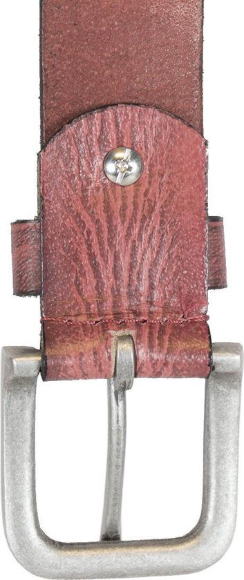 Leren riem roodbruin van 3 5 cm breed dames riem - Arrigo Leather Goods