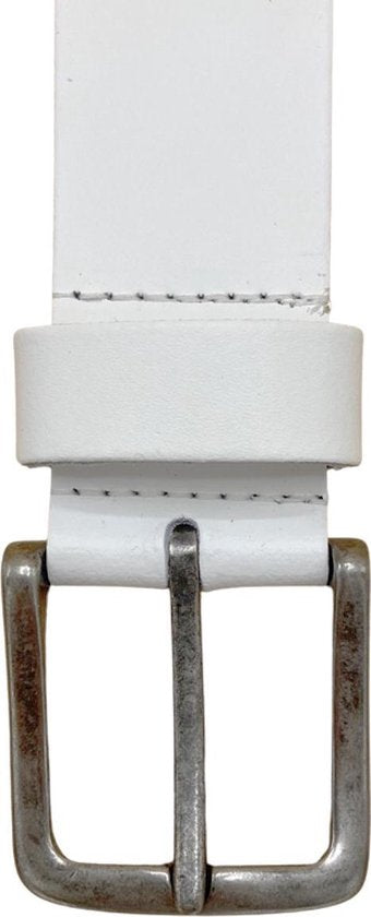 Leren riem wit 4 5 cm breed witte riem leer - Arrigo.nl
