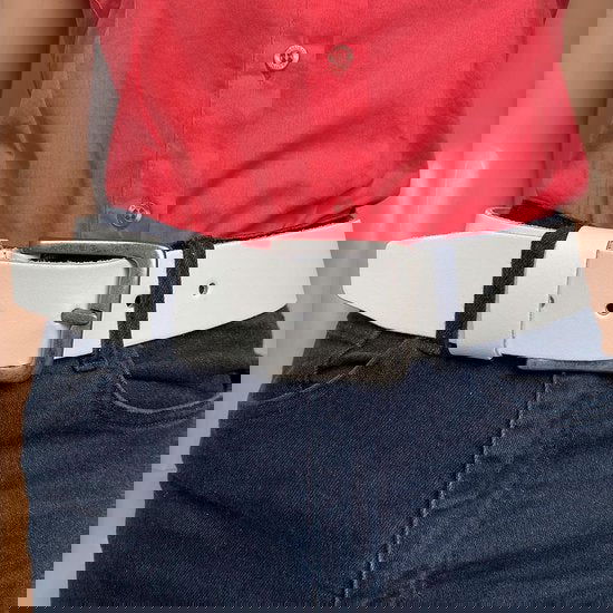 Leren riem wit 4 5 cm breed witte riem leer - Arrigo.nl