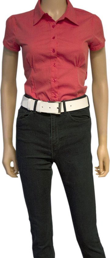 Leren riem wit 4 cm heren riem wit leer of - Arrigo Leather Goods