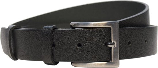 Leren riem zwart 3 cm Breed voor heren en dames - Arrigo.nl