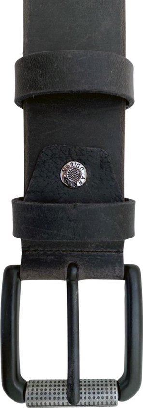 Leren riem zwart 4 5 cm breed zwarte riem leer - Arrigo Leather Goods
