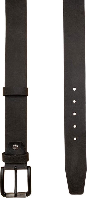 Leren riem zwart 4 5 cm breed zwarte riem leer - Arrigo Leather Goods