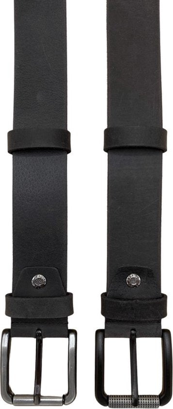 Leren riem zwart 4 5 cm breed zwarte riem leer - Arrigo Leather Goods