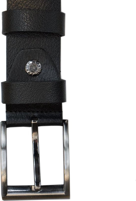 Leren riem zwart 4 cm heren riem zwart leer of - Arrigo Leather Goods
