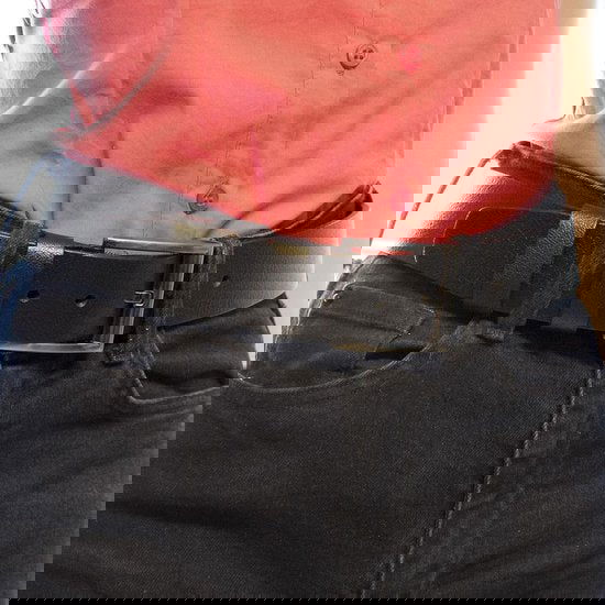 Leren riem zwart 4 cm heren riem zwart leer of - Arrigo Leather Goods