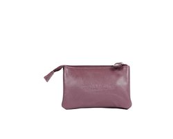 Leren sleuteletui bordeaux rood met rits en sleutelringen arrigo - Arrigo Leather Goods