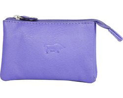 Leren sleuteletui paars met rits en sleutelringen arrigo - Arrigo Leather Goods