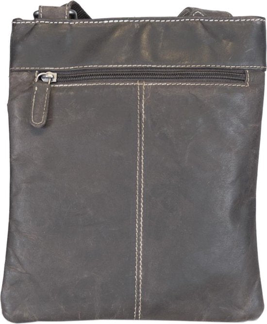 Leren tas dames leren tas heren donkerbruin leder leren crossbody - Arrigo Leather Goods