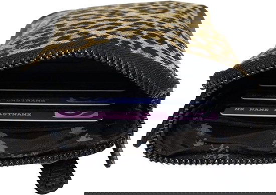 Leren telefoontasje dames met een verstelbare schouderband zwart met tijgerprint - Arrigo Leather Goods