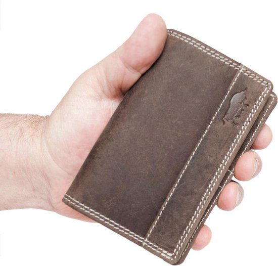 Lichtbruine dames portemonnee leer met ruime vakje voor kleingeld portemonnee - Arrigo Leather Goods