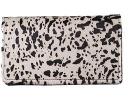 Lichtbruine portemonnee met vacht en anti skim dames portemonnee buffelleer - Arrigo Leather Goods