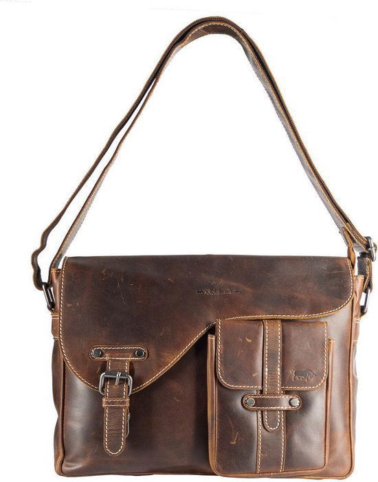 Lichtbruine schoudertas dames lichtbruine schoudertas heren messenger bag leer postman - Arrigo.nl