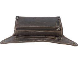 Motor Beentas - Donkerbruin Leren Heuptasje of Leren Schoudertasje - Arrigo.nl