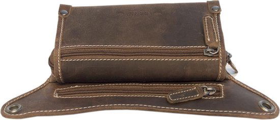 Motor Beentas - Lichtbruin Leren Heuptasje of Cognac Leren Schoudertasje - Arrigo.nl