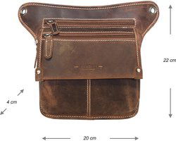 Motor Beentas - Lichtbruin Leren Heuptasje of Cognac Leren Schoudertasje - Arrigo.nl