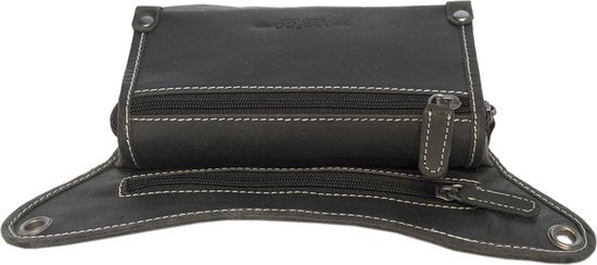 Motor Beentas - Zwart Leren Heuptasje of Leren Schoudertasje - Arrigo.nl
