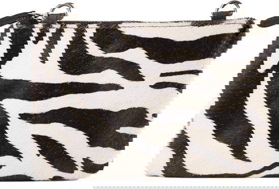 Natuurlijk Leren Portemonnee Tasje - Mini met Vacht en Zebra Print - Arrigo.nl