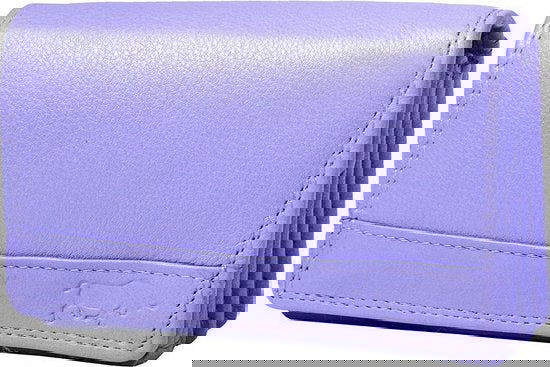 Paarse Dames Portemonnee - Leer met RFID Bescherming en Klepje voor Kleingeld - Arrigo.nl