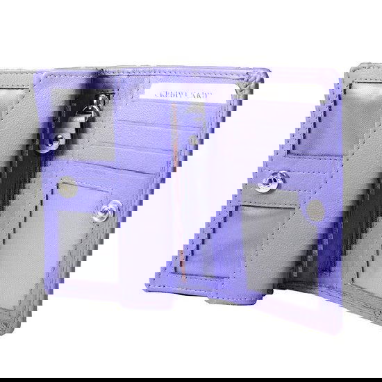 Paarse Dames Portemonnee - Leer met RFID Bescherming en Klepje voor Kleingeld - Arrigo.nl