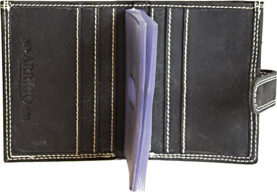 Pasjeshouder leer rfid creditcardhouder leer anti skim met rits vintage - Arrigo.nl