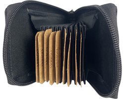 Pasjeshouder met rits rfid anti skim zwart buffelleer mannen arrigo - Arrigo.nl