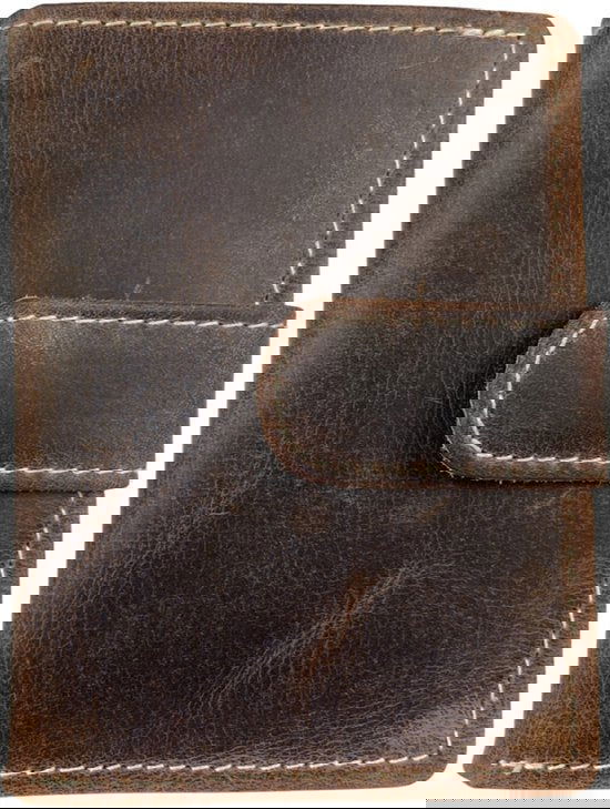 Pasjeshouder uitschuifbaar cognac dubbele creditcard houder rfid muntgeld ritsvak - Arrigo.nl