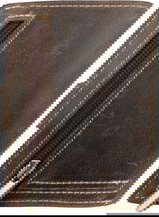 Pasjeshouder uitschuifbaar cognac dubbele creditcard houder rfid muntgeld ritsvak - Arrigo.nl