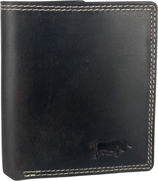 Portefeuille heren heren portemonnee dames portemonnee donkerbruin klein rfid heren - Arrigo Leather Goods