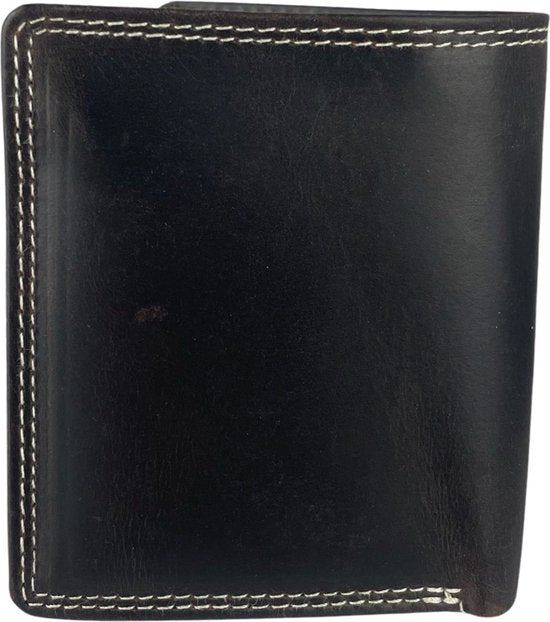 Portefeuille heren heren portemonnee dames portemonnee donkerbruin klein rfid heren - Arrigo Leather Goods